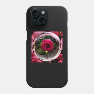 Rose in the glass ball Phone Case