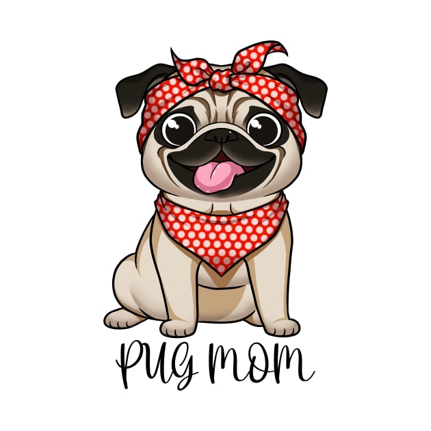 Pawsitively Pug Mom: Love, Woofs, and Wagging Tails by Holymayo Tee