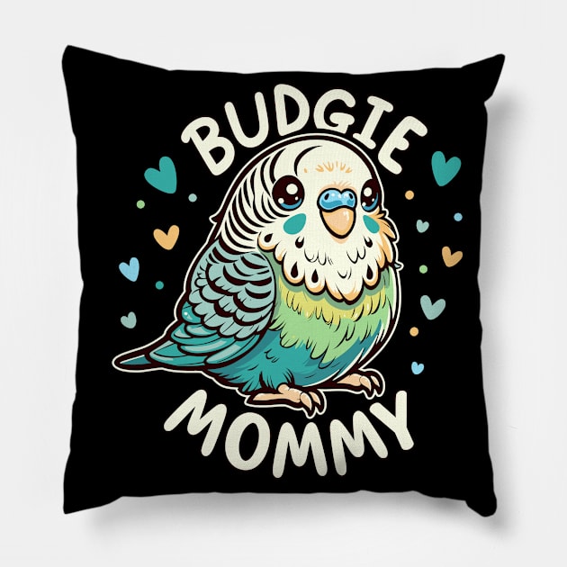 Budgie Budgie Mommy Parakeet Budgie Lover Pillow by FloraLi