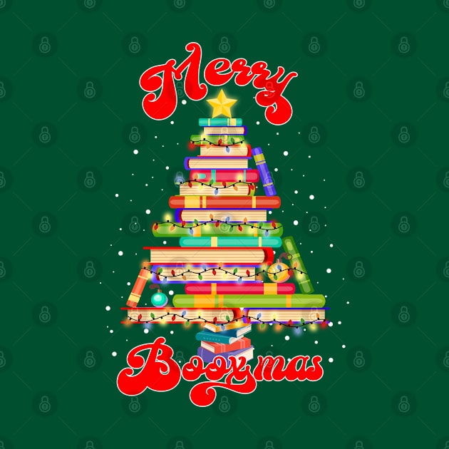 Merry Booxmas-Teachers, Students,Book Lovers, Christmas by ARTSYVIBES111