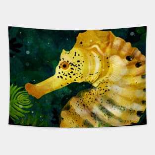 Yellow Seahorse Tapestry