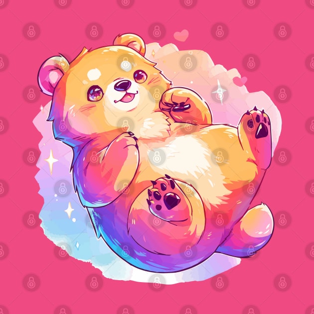 Happy bear with vivid colors by etherElric