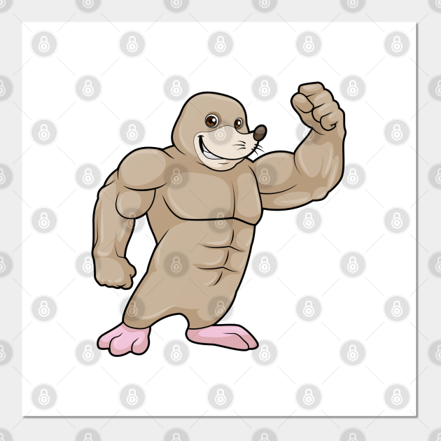 Mole as Bodybuilder with big Muscles - Bodybuilding - Posters and Art Prints | TeePublic Mole as Bodybuilder with big Muscles - Bodybuilding - Posters and Art Prints | TeePublic