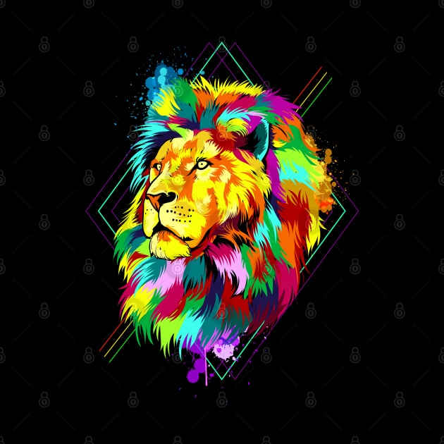 Lion in full Color by Kubeck