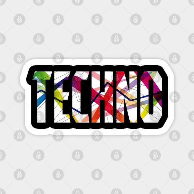 Techno EDM DJ Raver Festival Gift Magnet by BIGUP