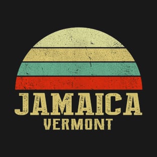 JAMAICA VERMONT Vintage Retro Sunset T-Shirt