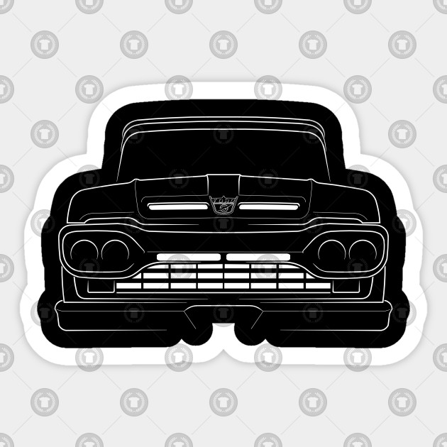 1960 Ford F 100 Front Stencil White