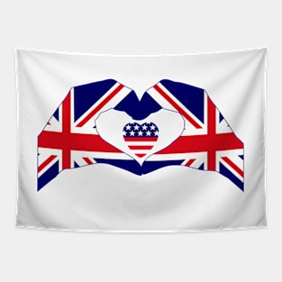 We Heart UK & USA Patriot Flag Series Tapestry