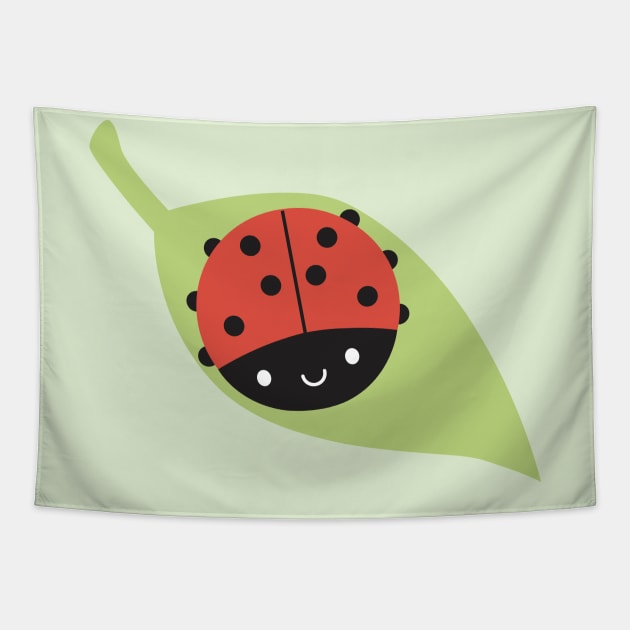 Kawaii Ladybird / Ladybug Tapestry by marcelinesmith