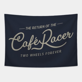 Cafe Racer Rider Motorcycle Tapestry