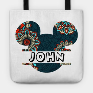 John Name With Seamless Pattern Tote