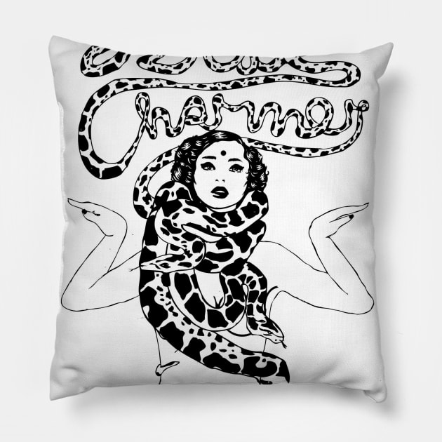 Snake Charmer Pillow by Luke Gray