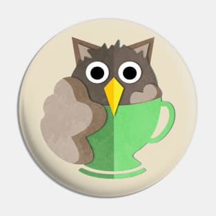 Owl In A Cup Pin