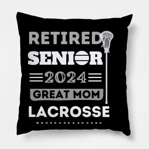 Senior 2024 Lacrosse Great mom Pillow by CoolFuture