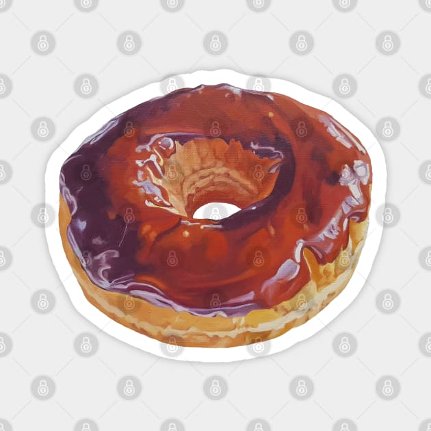 Chocolate Dip Donut painting (#3) Magnet by EmilyBickell