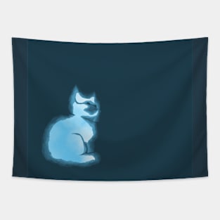 Kitty digital art Tapestry