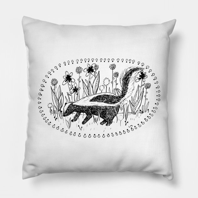 Skunk Pillow by LauraKatMax