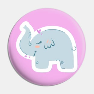 Cute Elephant Art Pin