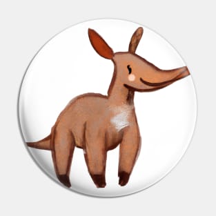 Cute Aardvark Drawing Pin