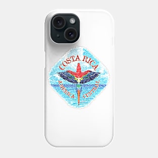 Costa Rica, Scarlet Macaw Flying Over the Sea Phone Case