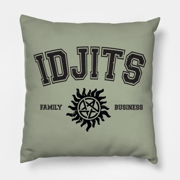 Supernatural IDJITS | Family Business since 1979 Pillow by SALENTOmadness