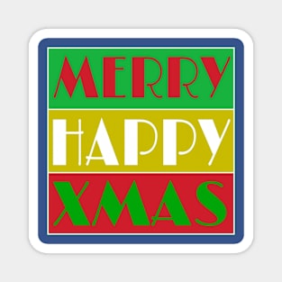 Merry Happy Xmas - Back Magnet