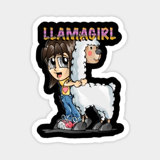 Llama Girl Magnet