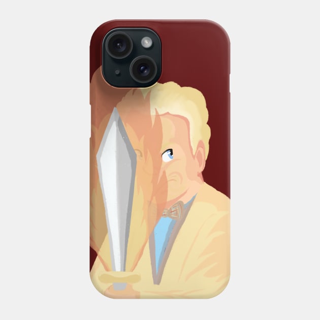 Aziraphale and his flaming sword Phone Case by AC Salva