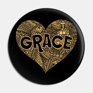 God's grace. Doodle illustration. Pin