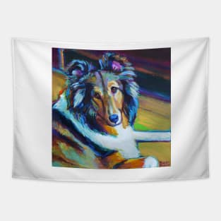 Colorful SHELTIE by Robert Phelps Tapestry