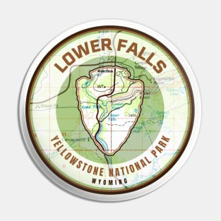 Yellowstone Souvenir Map - Lower Falls Pin
