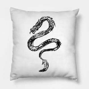 Scribble Dragon Pillow