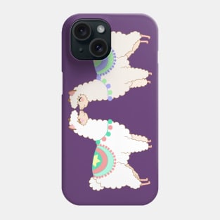 Cute alpacas in love Phone Case