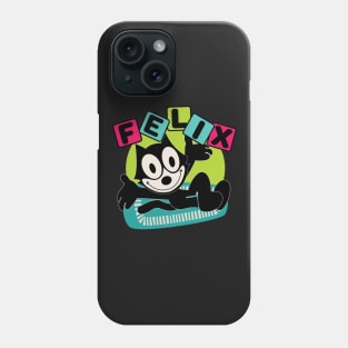 Felix Cat Comics Retro Future Atomic Age TV in Joyful Design Phone Case