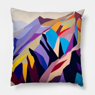 Colorful Mountains Pillow