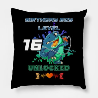 Birthday Boy Level 16 Unlocked Pillow