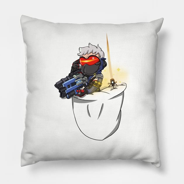 Pocket Soldier 76 Pillow by Reisu