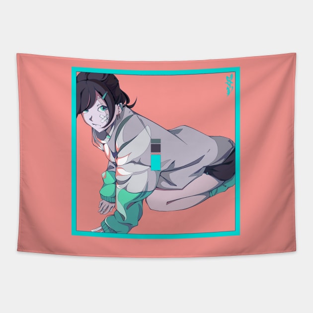 anime girl Tapestry by M U B