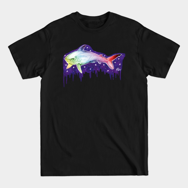 Discover Space Shark - Moon - T-Shirt