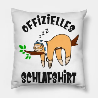 Lustiges Faultier Langschläfer Schlafshirt Pyjama Pillow