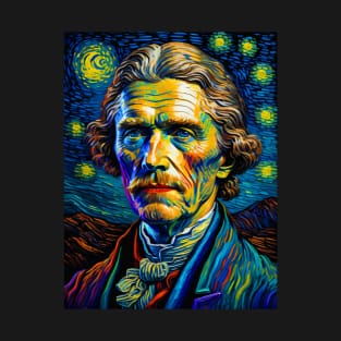 Thomas Jefferson in starry night T-Shirt