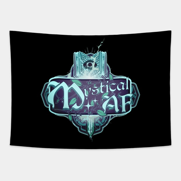 Mystical AF Spell Book and Mystic Eye Tapestry by mythikcreationz