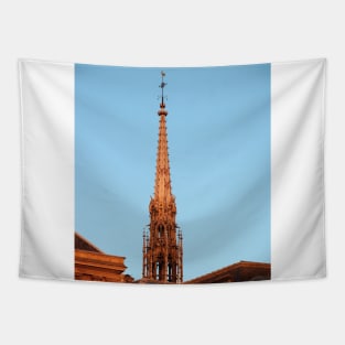 Paris Notre Dame Wooden Tower Tapestry