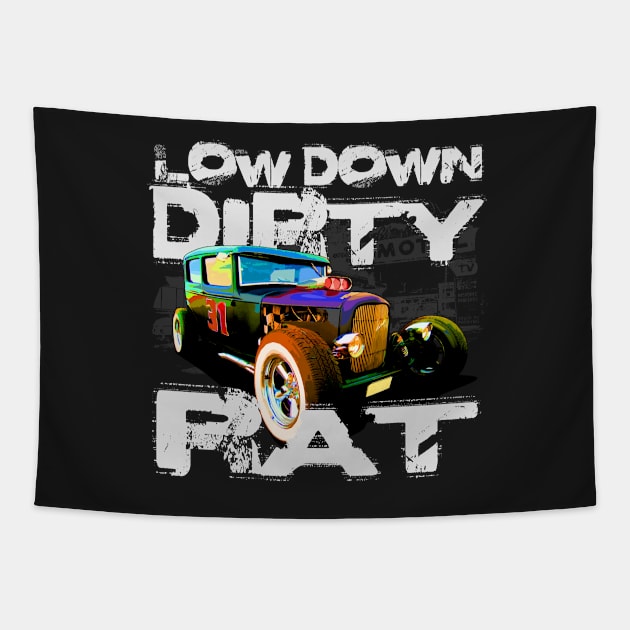 Auto Series Low Down Dirty Rat Tapestry by allovervintage