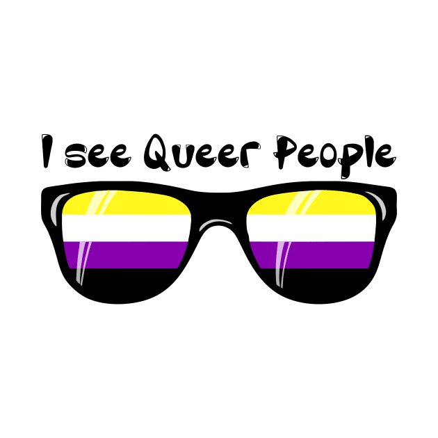 Non-Binary Sunglasses - Queer People by Blood Moon Design