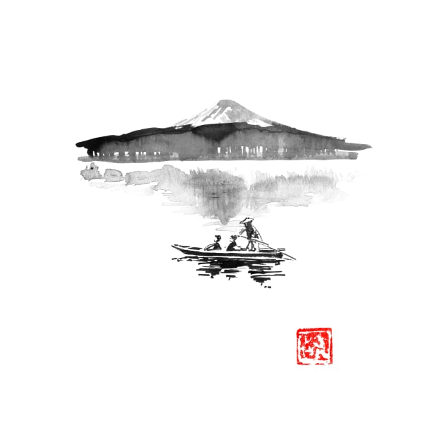 fuji and boat by pechane