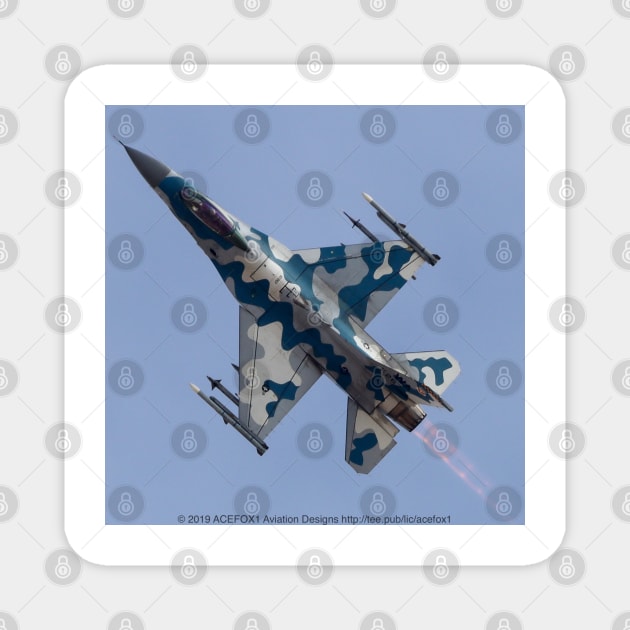 F-16 Fighter Aggressor Blizzard Camo Magnet by acefox1