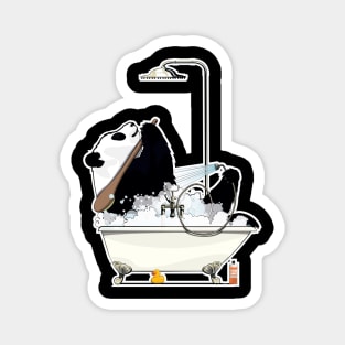 Panda in the Bath Magnet