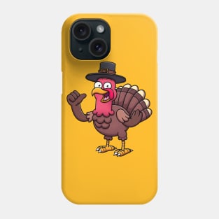 Happy Turkey With Pilgrim Hat Phone Case