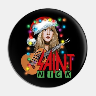 Vintage Stevie Nicks Christmas Retro 70s 80s 90s Style Pin